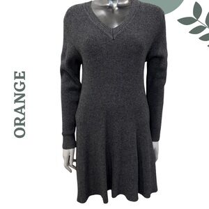 ORANGE Fashion Village | Rib Knit Sweater Dress Grey | One Size